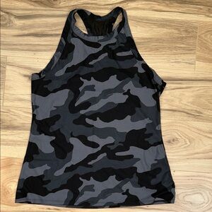 Women’s Camo Racerback Tank Top - Gray/Black